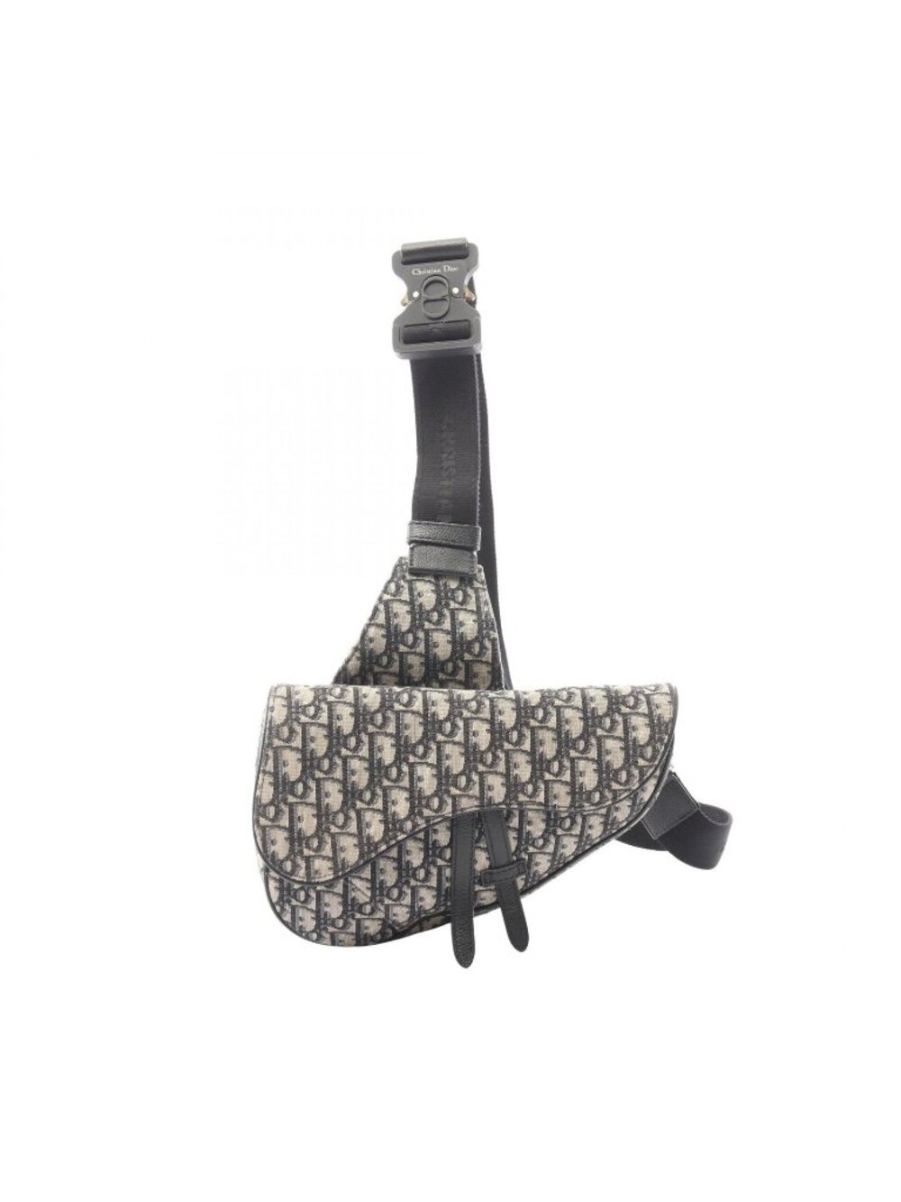Dior Waist Bag Saddle Oblique Jacquard Ivory Black Navy Canvas Leather